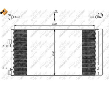 Condenser, air conditioning EASY FIT 35890 NRF, Image 5