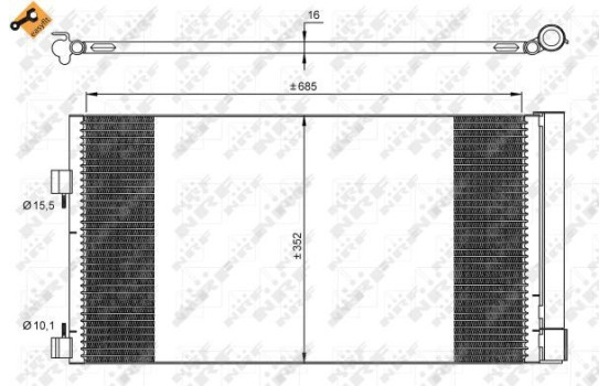 Condenser, air conditioning EASY FIT 35890 NRF, Image 5