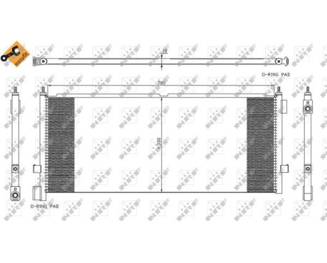 Condenser, air conditioning EASY FIT 35892 NRF, Image 3