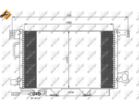 Condenser, air conditioning EASY FIT 35893 NRF, Image 7