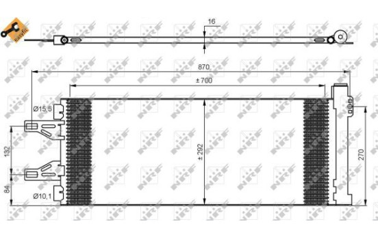 Condenser, air conditioning EASY FIT 35894 NRF, Image 2