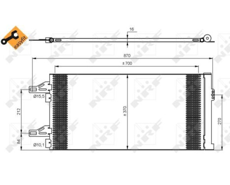 Condenser, air conditioning EASY FIT 35895 NRF, Image 5
