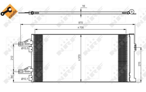Condenser, air conditioning EASY FIT 35895 NRF, Image 5