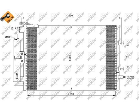 Condenser, air conditioning EASY FIT 35897 NRF, Image 6