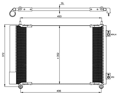 Condenser, air conditioning EASY FIT 35899 NRF, Image 7
