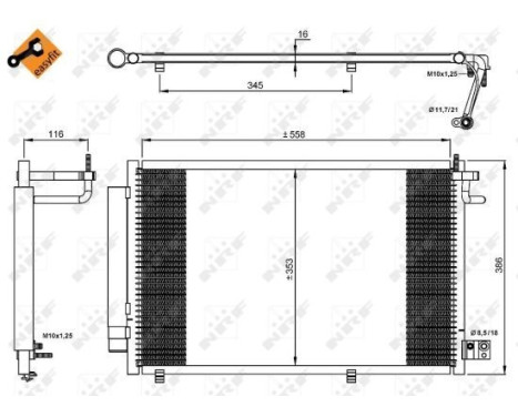 Condenser, air conditioning EASY FIT 35903 NRF, Image 7