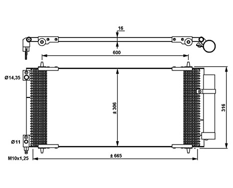 Condenser, air conditioning EASY FIT 35905 NRF