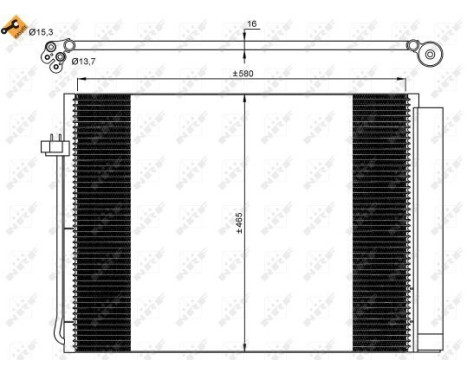 Condenser, air conditioning EASY FIT 35906 NRF, Image 2