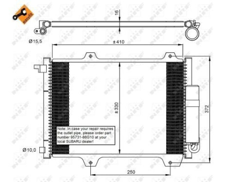 Condenser, air conditioning EASY FIT 35907 NRF, Image 3