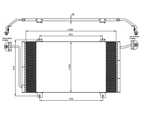 Condenser, air conditioning EASY FIT 35908 NRF, Image 6