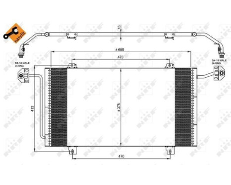 Condenser, air conditioning EASY FIT 35908 NRF, Image 7