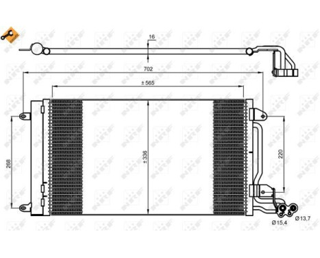 Condenser, air conditioning EASY FIT 35910 NRF, Image 5