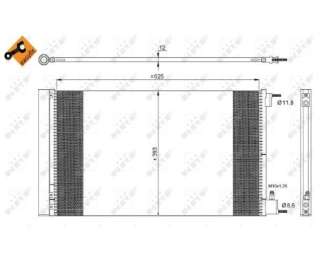 Condenser, air conditioning EASY FIT 35912 NRF, Image 2