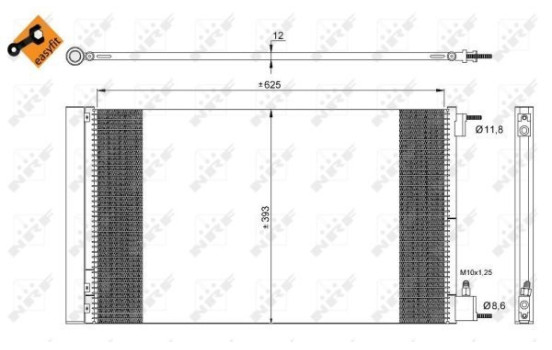 Condenser, air conditioning EASY FIT 35912 NRF, Image 2