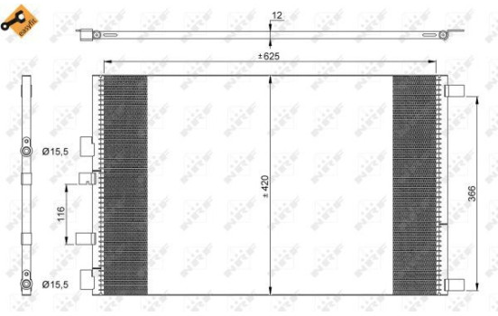 Condenser, air conditioning EASY FIT 35913 NRF