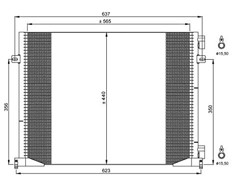 Condenser, air conditioning EASY FIT 35914 NRF, Image 3