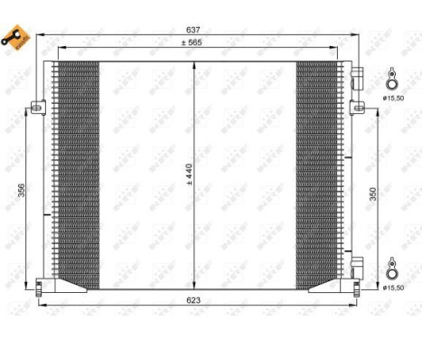 Condenser, air conditioning EASY FIT 35914 NRF, Image 7