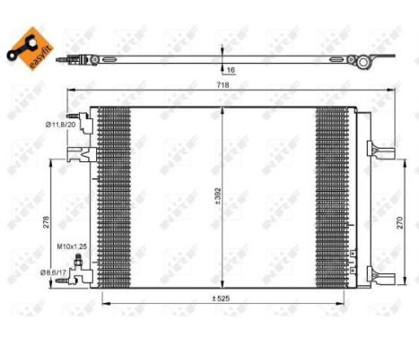 Condenser, air conditioning EASY FIT 35918 NRF, Image 2
