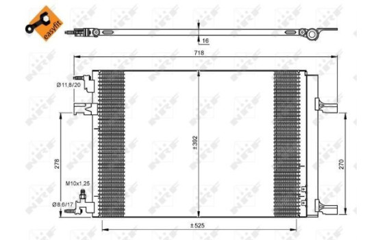 Condenser, air conditioning EASY FIT 35918 NRF, Image 2