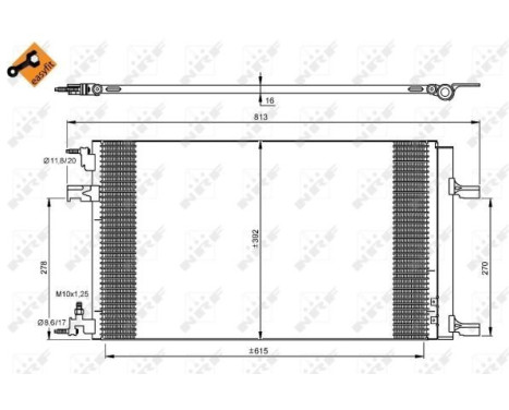 Condenser, air conditioning EASY FIT 35919 NRF, Image 4