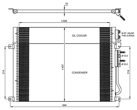 Condenser, air conditioning EASY FIT 35920 NRF