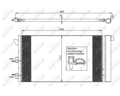 Condenser, air conditioning EASY FIT 35921 NRF, Image 3
