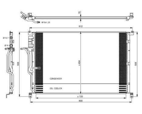 Condenser, air conditioning EASY FIT 35923 NRF, Image 7