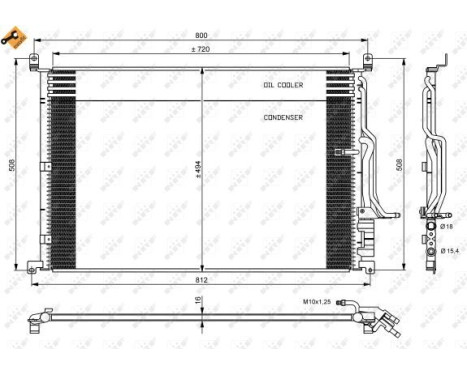 Condenser, air conditioning EASY FIT 35923 NRF, Image 6