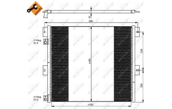 Condenser, air conditioning EASY FIT 35924 NRF, Image 3