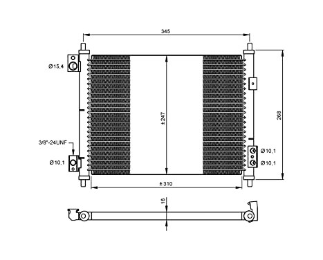 Condenser, air conditioning EASY FIT 35926 NRF, Image 2