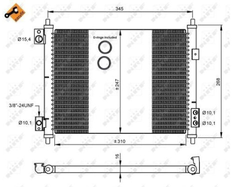 Condenser, air conditioning EASY FIT 35926 NRF, Image 7