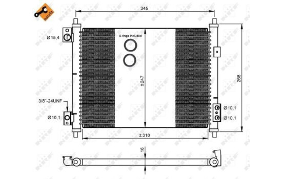 Condenser, air conditioning EASY FIT 35926 NRF, Image 7