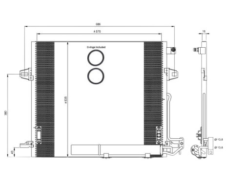 Condenser, air conditioning EASY FIT 35927 NRF, Image 5