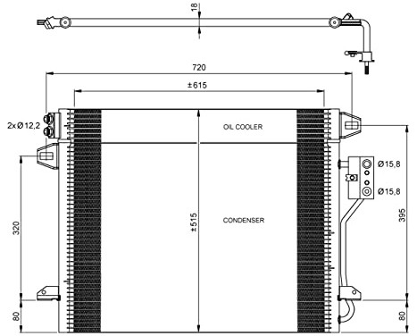 Condenser, air conditioning EASY FIT 35928 NRF, Image 2