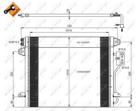 Condenser, air conditioning EASY FIT 35928 NRF, Image 3