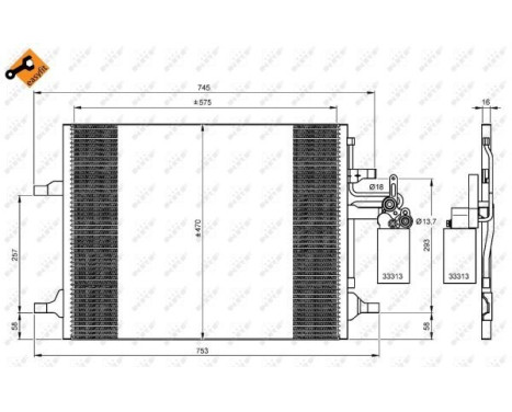 Condenser, air conditioning EASY FIT 35930 NRF, Image 2