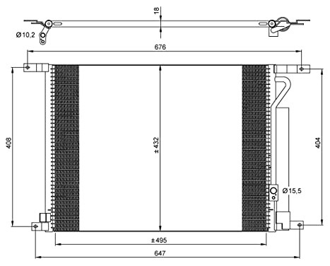 Condenser, air conditioning EASY FIT 35931 NRF, Image 3