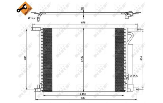 Condenser, air conditioning EASY FIT 35931 NRF, Image 5