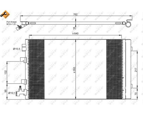 Condenser, air conditioning EASY FIT 35932 NRF, Image 2