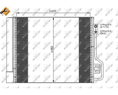 Condenser, air conditioning EASY FIT 35937 NRF, Image 6