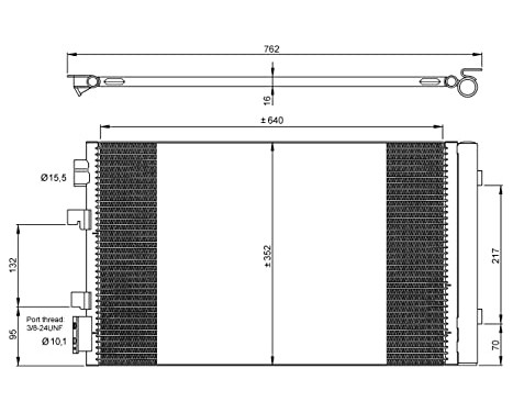 Condenser, air conditioning EASY FIT 35938 NRF