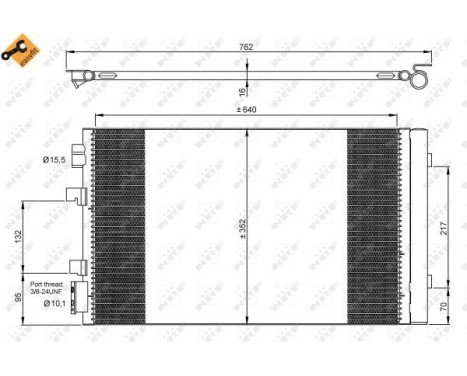 Condenser, air conditioning EASY FIT 35938 NRF, Image 6