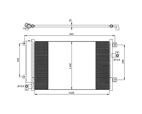 Condenser, air conditioning EASY FIT 35942 NRF, Image 2