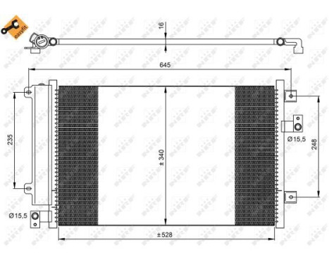 Condenser, air conditioning EASY FIT 35942 NRF, Image 3