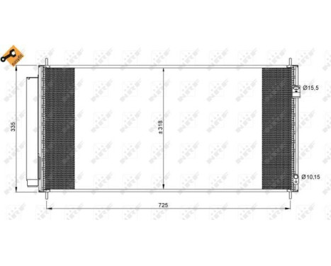 Condenser, air conditioning EASY FIT 35943 NRF, Image 6