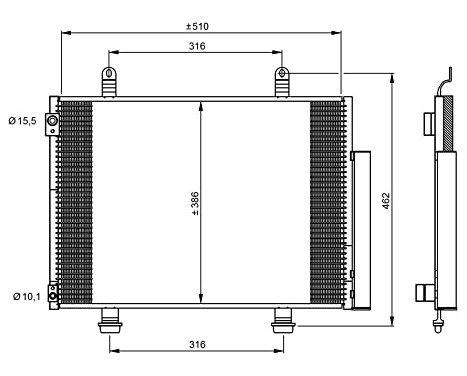 Condenser, air conditioning EASY FIT 35944 NRF, Image 3