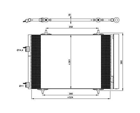 Condenser, air conditioning EASY FIT 35945 NRF, Image 5