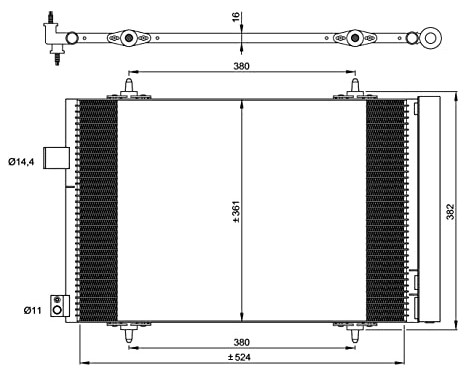Condenser, air conditioning EASY FIT 35946 NRF, Image 2