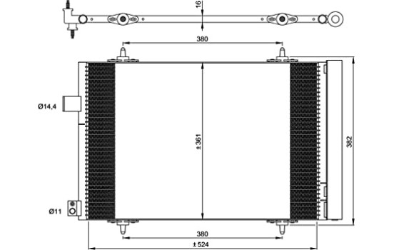 Condenser, air conditioning EASY FIT 35946 NRF, Image 2