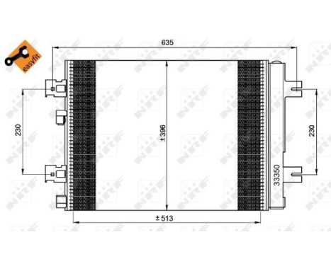 Condenser, air conditioning EASY FIT 35947 NRF, Image 4